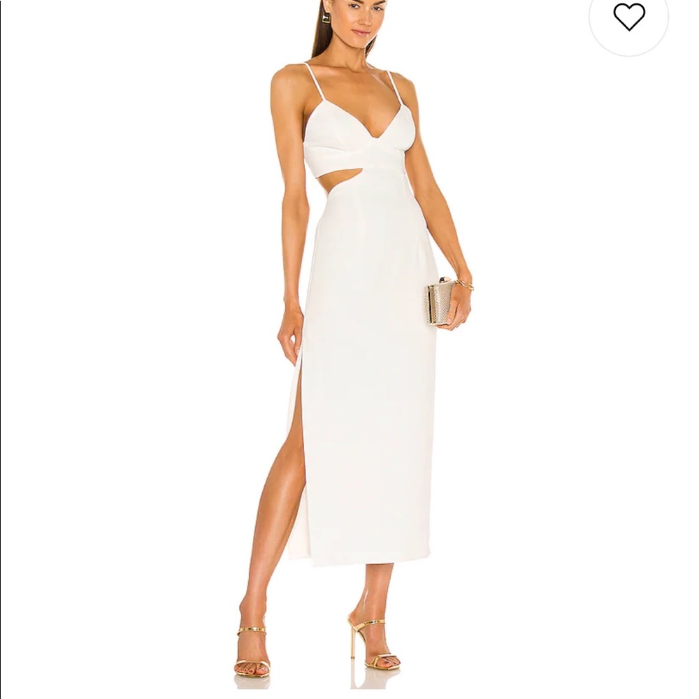 Bardot White Cutout Midi Dress